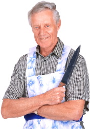 man with knife